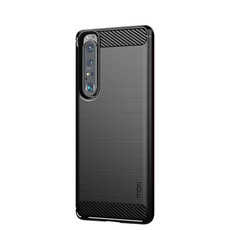 For Sony Xperia 1 lll MOFI Gentleness Series Brushed Texture Carbon Fiber Soft TPU Case(Black)