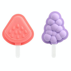 3 PCS Household Silicone Popsicle Ice Cream Mold With Lid, Specification: Strawberry + Grape 3 PCS Household Silicone Popsicle Ice Cream Mold With Lid, Specification: Strawberry + Grape