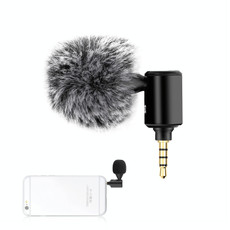 PULUZ 3.5mm Jack Mobile Phone Single Directional Adjustable Microphone(Black)