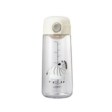 Cartoon Animal Plastic Water Cup Student Pop Lid Cup, Capacity: 450ml(White)