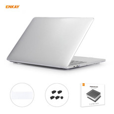 ENKAY 3 in 1 Crystal Laptop Protective Case + US Version TPU Keyboard Film + Anti-dust Plugs Set for MacBook Pro 16 inch A2141 (with Touch Bar)(Transparent)