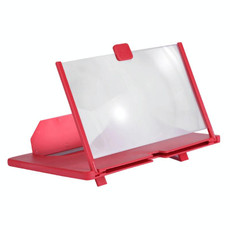 12 Inch Pull-Out Mobile Phone Screen Magnifier 3D Desktop Stand, Style:Blu-ray Model(Red)