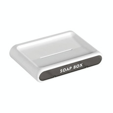 3 PCS Double-Layer Drain Soap Box Bathroom Without Perforation Wall-Mounted Creative Drain Rack(Transparent Gray)
