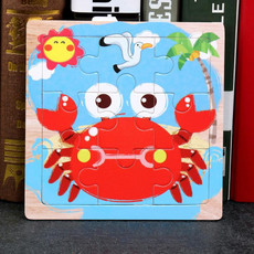 5 PCS KBX-017 Children Wooden Picture Puzzle Baby Early Education Toys(Crab) 5 PCS KBX-017 Children Wooden Picture Puzzle Baby Early Education Toys(Crab)