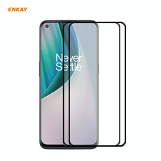 For OnePlus Nord N10 5G 2 PCS ENKAY Hat-Prince Full Glue 0.26mm 9H 2.5D Tempered Glass Full Coverage Film