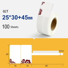 2 PCS Jewelry Tag Price Label Thermal Adhesive Label Paper for NIIMBOT B11 / B3S, Size: 02T Auspicious Cloud Red 100 Sheets