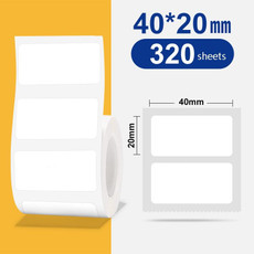 Thermal Label Paper Self-Adhesive Paper Fixed Asset Food Clothing Tag Price Tag for NIIMBOT B11 / B3S, Size: 45x20mm 320 Sheets
