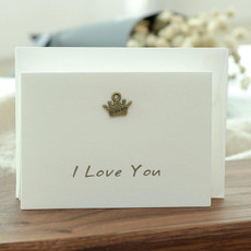 40 PCS Retro Blessing Birthday High-End Thank You Message Card Lover Thanksgiving Christmas Day Greeting Card(2-Crown)