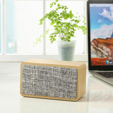 Q2 Double Speaker Wooden Bluetooth Speaker(Yellow)