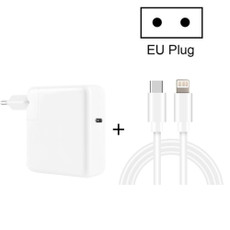 2 in 1 PD3.0 30W USB-C / Type-C Travel Charger with Detachable Foot + PD3.0 3A USB-C / Type-C to 8 Pin Fast Charge Data Cable Set, Cable Length: 1m, EU Plug