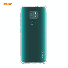 For Motorola Moto G9 / G9 Play Hat-Prince ENKAY Clear TPU Shockproof Case Soft Anti-slip Cover