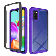 For Samsung Galaxy A41 Starry Sky Solid Color Series Shockproof PC + TPU Protective Case(Purple)