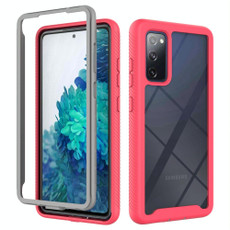 For Samsung Galaxy S20 FE Starry Sky Solid Color Series Shockproof PC + TPU Protective Case(Red)