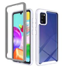 For Samsung Galaxy A41 Starry Sky Solid Color Series Shockproof PC + TPU Protective Case(White)