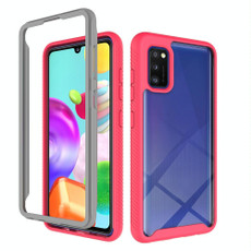 For Samsung Galaxy A41 Starry Sky Solid Color Series Shockproof PC + TPU Protective Case(Red)