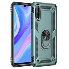 For Huawei Y8p Shockproof TPU + PC Protective Case with 360 Degree Rotating Holder(Green)