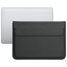 PU Leather Ultra-thin Envelope Bag Laptop Bag for MacBook Air / Pro 11 inch, with Stand Function(Black)