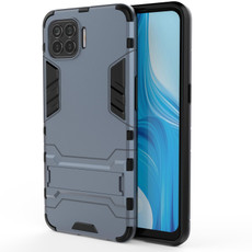 For OPPO F17 Pro PC + TPU Shockproof Protective Case with Holder(Navy Blue) For OPPO F17 Pro PC + TPU Shockproof Protective Case with Holder(Navy Blue)