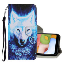 For Samsung Galaxy A50 / A30s Coloured Drawing Pattern Horizontal Flip PU Leather Case with Holder & Card Slots & Wallet & Lanyard(Rose Wolf)