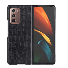 For Samsung Galaxy Z Fold2 5G Crocodile Texture Shockproof Protective Case(Black)