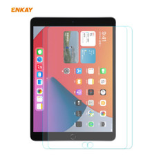 For iPad 10.2 2021 / 2020 / 2019 2 PCS ENKAY Hat-Prince 0.33mm 9H Surface Hardness 2.5D Explosion-proof Tempered Glass Protector