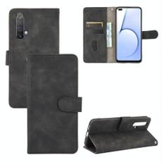 For OPPO Realme X50 / X50 5G Solid Color Skin Feel Magnetic Buckle Horizontal Flip Calf Texture PU Leather Case with Holder & Card Slots & Wallet(Black) For OPPO Realme X50 / X50 5G Solid Color Skin Feel Magnetic Buckle Horizontal Flip Calf Texture PU Leather Case with Holder & Card Slots & Wallet(Black)