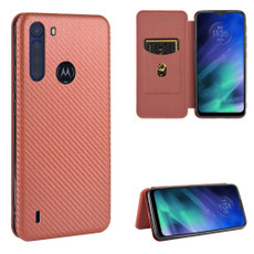 For Motorola Moto One Fusion Carbon Fiber Texture Horizontal Flip TPU + PC + PU Leather Case with Rope & Card Slot(Brown) For Motorola Moto One Fusion Carbon Fiber Texture Horizontal Flip TPU + PC + PU Leather Case with Rope & Card Slot(Brown)