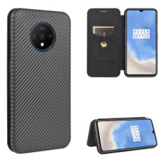 For OnePlus 7T Carbon Fiber Texture Horizontal Flip TPU + PC + PU Leather Case with Card Slot(Black) For OnePlus 7T Carbon Fiber Texture Horizontal Flip TPU + PC + PU Leather Case with Card Slot(Black)