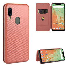 For UMIDIGI A3X Carbon Fiber Texture Horizontal Flip TPU + PC + PU Leather Case with Card Slot(Brown) For UMIDIGI A3X Carbon Fiber Texture Horizontal Flip TPU + PC + PU Leather Case with Card Slot(Brown)