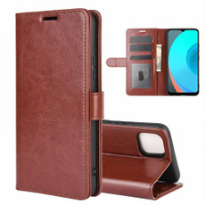 For OPPO Realme C11 R64 Texture Single Horizontal Flip Protective Case with Holder & Card Slots & Wallet& Photo Frame(Brown)