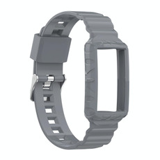For Fitbit Charge 4 Silicone One Body Armor Watch Band(Gray)