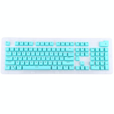 104 Keys Double Shot PBT Backlit Keycaps for Mechanical Keyboard (Mint Blue)
