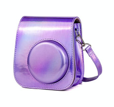 Richwell Portable Aurora  PU Leather Camera Case Camera Bag with Shoulder Strap, Suitable for Fujifilm Instax Mini 11(Purple)
