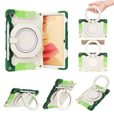 For Samsung Galaxy Tab A7 10.4 T505 Armor Contrast Color Silicone + PC Tablet Case(Colorful Green)