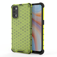 For OPPO Reno4 Shockproof Honeycomb PC + TPU Case(Green)