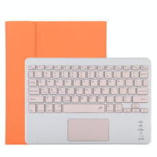 TG11BC Detachable Bluetooth Pink Keyboard Microfiber Leather Tablet Case for iPad Pro 11 inch (2020), with Touchpad & Pen Slot & Holder (Orange)