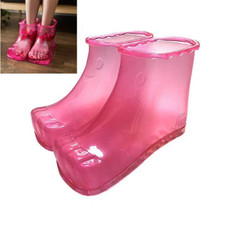 Magnet Portable Household Plastic High Tube Bubble Foot Shoes Bubble Bucket, Size:Height 16.5CM 42 Yards(Rose Red)