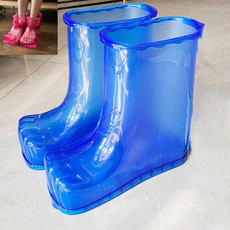 Magnet Portable Household Plastic High Tube Bubble Foot Shoes Bubble Bucket, Size:Height 28CM 45 Yards(Blue)
