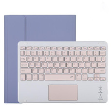 TG11BC Detachable Bluetooth Pink Keyboard Microfiber Leather Tablet Case for iPad Pro 11 inch (2020), with Touchpad & Pen Slot & Holder (Purple)