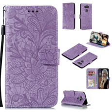 For LG K31 Lace Flower Embossing Pattern Horizontal Flip Leather Case , with Holder & Card Slots & Wallet & Photo Frame & Lanyard(Purple) For LG K31 Lace Flower Embossing Pattern Horizontal Flip Leather Case , with Holder & Card Slots & Wallet & Photo Frame & Lanyard(Purple)