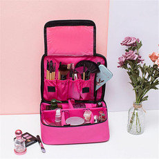 Cosmetic Bag Large Capacity Simple Wash Bag Travel Waterproof Portable Cosmetic Storage Bag, Style:Pocket(Rose Red)