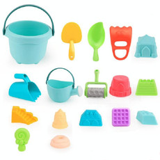 Children Soft Beach Toys Set Playing with Water Toys, Style:17 PCS(Color Random Delivery)