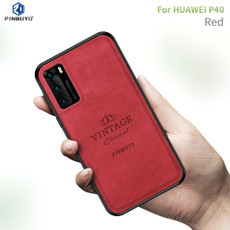 For Huawei P40 PINWUYO Zun Series PC + TPU + Skin Waterproof And Anti-fall All-inclusive Protective Shell(Red)