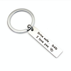 10 PCS C1010 Drive Safe Stainless Steel Tag Keychain 10x40mm(DAD)