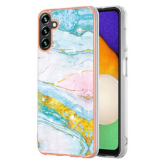 For Samsung Galaxy A13 5G Electroplating Marble IMD TPU Phone Case(Green 004) For Samsung Galaxy A13 5G Electroplating Marble IMD TPU Phone Case(Green 004)