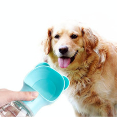 Outdoor Portable Pet Water Dispenser Cat and Dog Portable Drinking Fountain, Style:Small Bear(Blue)