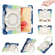 For Samsung Galaxy Tab A7 10.4 T505 Armor Contrast Color Silicone + PC Tablet Case(Colorful Blue)