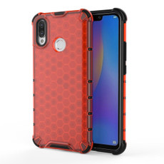For Huawei Nova 3i  Shockproof Honeycomb PC + TPU Case(Red)