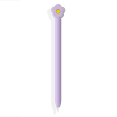 Cute Cartoon Silicone Protective Cover for Apple Pencil 1(Purple)