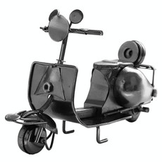 Mini Iron Sheep Motorcycle Decoration Creative Home Desktop Decoration Online Shop Shooting Props( Silver Grey)